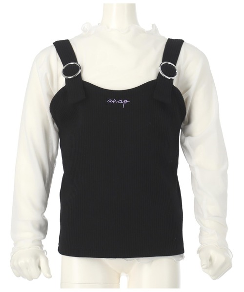 ANAP kids（アナップキッズ）の「シアートップスセット（Tシャツ/カットソー・キッズ・ホワイト/ブラック・130cm/120cm/110cm）」の9枚目の写真