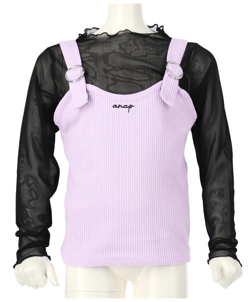 ANAP kids（アナップキッズ）の「シアートップスセット（Tシャツ/カットソー・キッズ・ホワイト/ブラック・130cm/120cm/110cm）」の22枚目の写真