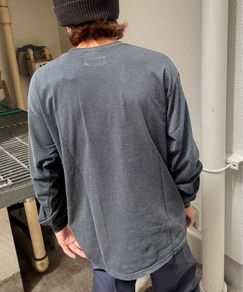 Keith Haring(キース・ヘリング)の「【 Keith Haring / キース・ヘリング 】 自由の女神 ロングTシャツ ロンT KH23F00500 SUY(Tシャツ/カットソー・メンズ・ブラック/ホワイト・MEDIUM/LARGE)」の5枚目の写真