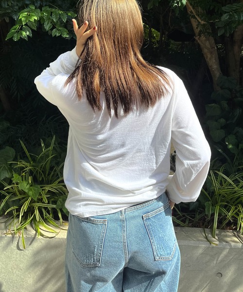 Keith Haring(キース・ヘリング)の「【 Keith Haring / キース・ヘリング 】 自由の女神 ロングTシャツ ロンT KH23F00500 SUY(Tシャツ/カットソー・メンズ・ブラック/ホワイト・MEDIUM/LARGE)」の13枚目の写真