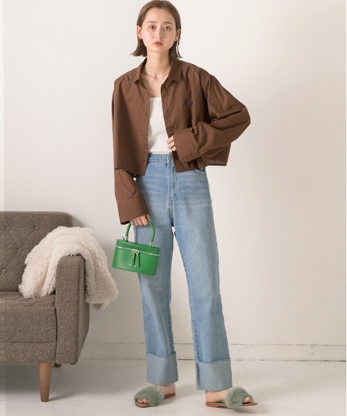 ブラウス シャツ je crois soi ストライプ＆無地　デニムシャツ レディース Isn't She？ ブラウス シャツ リメイクライクデニムシャツ