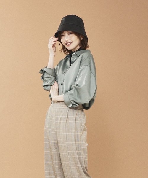 abahouse mavie（アバハウスマヴィ）の「フェイクレザーバケットハット（ハット・レディース・ブラック・フリー）」の6枚目の写真