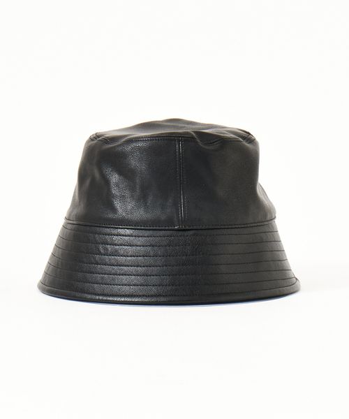 abahouse mavie（アバハウスマヴィ）の「フェイクレザーバケットハット（ハット・レディース・ブラック・フリー）」の2枚目の写真