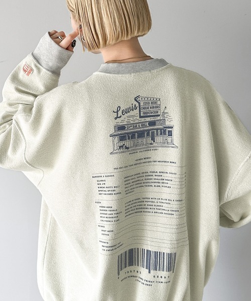 Java(ジャバ)の「《JaVaジャバコラボ》ヴィンテージ感漂う大人の銘品。ダイナープリントリバース使い裏毛スウェット(スウェット・メンズ・グレー/ブルー/チャコール・LARGE/X-LARGE/MEDIUM/SMALL)」の13枚目の写真