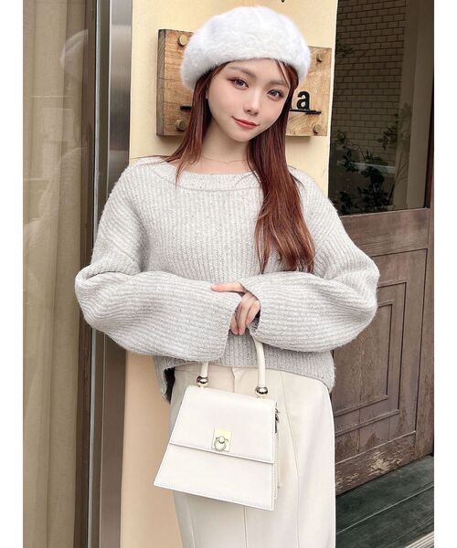 RESEXXY（リゼクシー）の「フラッフィーベレー帽（ハンチング/ベレー帽・レディース・ブラック/ホワイト/ベージュ・FREE）」の8枚目の写真