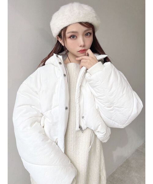 RESEXXY（リゼクシー）の「フラッフィーベレー帽（ハンチング/ベレー帽・レディース・ブラック/ホワイト/ベージュ・FREE）」の9枚目の写真