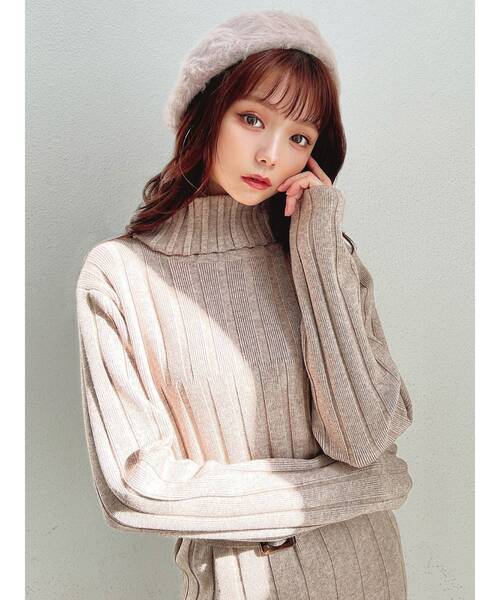 RESEXXY（リゼクシー）の「フラッフィーベレー帽（ハンチング/ベレー帽・レディース・ブラック/ホワイト/ベージュ・FREE）」の12枚目の写真