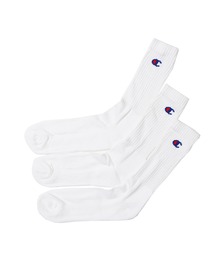 【Champion/チャンピオン】メンズ 【3足組】 フルレングスソックス【ハーフパイル】