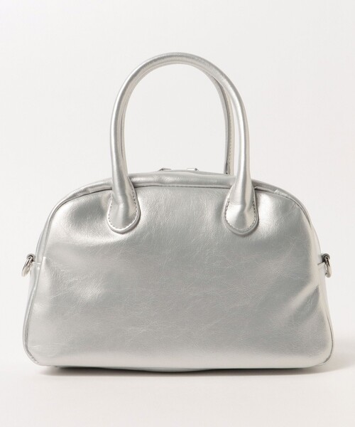 BEAMS HEART（ビームスハート）の「BEAMS HEART / フェイクレザー ボストンバッグ（ボストンバッグ・レディース・シルバー/ブラック・ONE SIZE）」の12枚目の写真