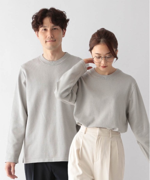 GLOBAL WORK(グローバルワーク)の「メルティクルーネックプルオ-バー/M/163401(ニット/セーター・メンズ・ライトグレー/グレー/ブラック/ネイビー/スカイブルー/ライトベージュ/ライトグリーン/チャコールグレー・MEDIUM/X-LARGE/LARGE/SMALL)」の5枚目の写真