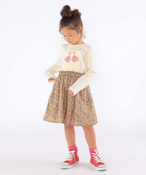 SHIPS（シップス）の「SHIPS KIDS:100～130cm / ツイン バード フェイクファー 長袖 TEE（Tシャツ/カットソー・キッズ・ライトブルー/オフホワイト・110/130/120/100）」の19枚目の写真