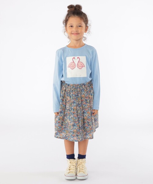 SHIPS（シップス）の「SHIPS KIDS:100～130cm / ツイン バード フェイクファー 長袖 TEE（Tシャツ/カットソー・キッズ・ライトブルー/オフホワイト・110/130/120/100）」の14枚目の写真