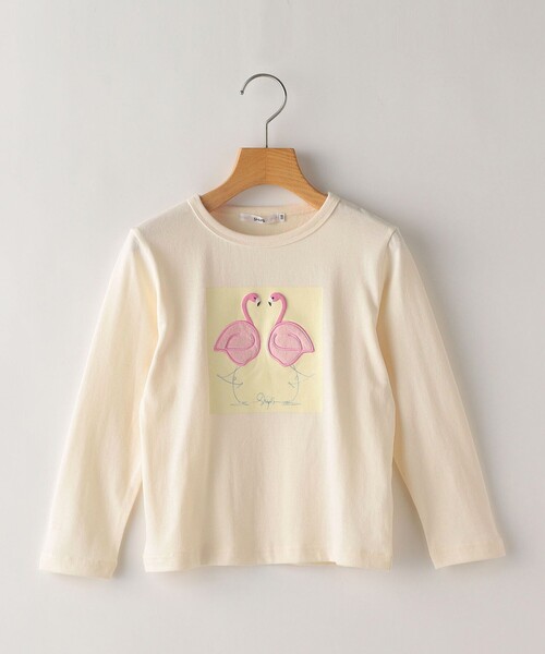 SHIPS（シップス）の「SHIPS KIDS:100～130cm / ツイン バード フェイクファー 長袖 TEE（Tシャツ/カットソー・キッズ・ライトブルー/オフホワイト・110/130/120/100）」の12枚目の写真