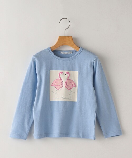 SHIPS（シップス）の「SHIPS KIDS:100～130cm / ツイン バード フェイクファー 長袖 TEE（Tシャツ/カットソー・キッズ・ライトブルー/オフホワイト・110/130/120/100）」の11枚目の写真