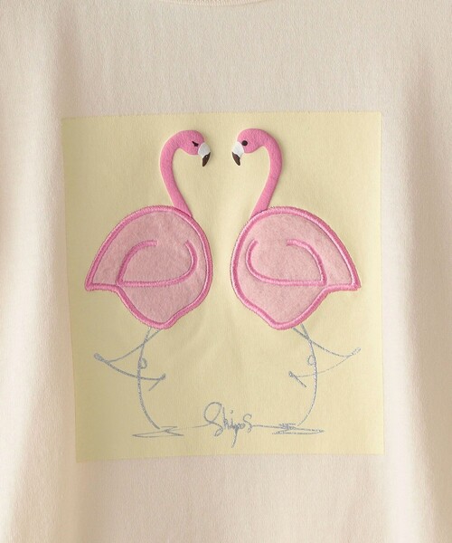 SHIPS（シップス）の「SHIPS KIDS:100～130cm / ツイン バード フェイクファー 長袖 TEE（Tシャツ/カットソー・キッズ・ライトブルー/オフホワイト・110/130/120/100）」の6枚目の写真