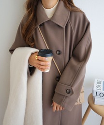 andme | ニットモッサスタンドカラー2wayコート(ステンカラーコート)