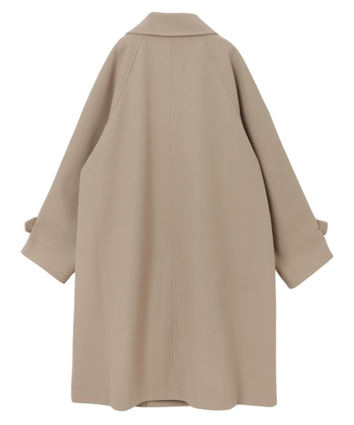 andme（アンドミー）の「ニットモッサスタンドカラー2wayコート（ステンカラーコート・レディース・ブラウン/ブラック/アイボリー/グレイッシュベージュ・M/L）」の5枚目の写真