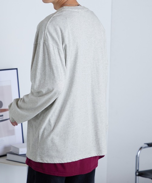 Anchor Smith（アンカー スミス）の「ビッグシルエット ヴィンテージライクロックデザインプリント長袖Tシャツ（Tシャツ/カットソー・メンズ・ホワイト系2/ホワイト系1/ネイビー/ライトグレー系1/チャコール/グレー系2/グレー系1/オフホワイト・M/L）」の11枚目の写真