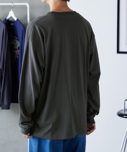 Anchor Smith（アンカー スミス）の「ビッグシルエット ヴィンテージライクロックデザインプリント長袖Tシャツ（Tシャツ/カットソー・メンズ・ホワイト系2/ホワイト系1/ネイビー/ライトグレー系1/チャコール/グレー系2/グレー系1/オフホワイト・M/L）」の18枚目の写真