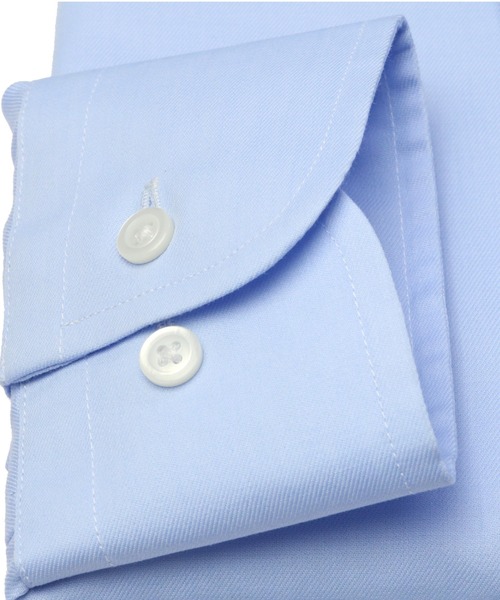 TOKYO SHIRTS（トウキョウシャツ）の「形態安定ノーアイロン レギュラー 長袖ビジネスワイシャツ（ビジネスシャツ・メンズ・ブルー・首回り39cm-裄丈84cm/首回り43cm-裄丈86cm/首回り39cm-裄丈80cm/首回り42cm-裄丈86cm/首回り42cm-裄丈82cm/首回り41cm-裄丈86cm/首回り37cm-裄丈80cm/首回り41cm-裄丈82cm/首回り43cm-裄丈82cm/首回り37cm-裄丈84cm）」の3枚目の写真