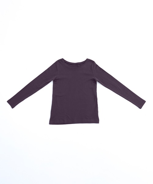 n'OrLABEL（ノアールレーベル）の「【機能素材】『ラウンドネックロンT』（Tシャツ/カットソー・レディース・ブラック/モカ/アイボリー/グレイッシュベージュ/ネイビー/チャコール/ボルドー・L/M/LL）」の21枚目の写真