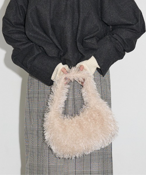 THE YOn（ザヨン）の「ワンハンドルフリンジファーミニバッグ（ハンドバッグ・レディース・アイボリー/ブルー/ライム/ブラック・FREE）」の9枚目の写真