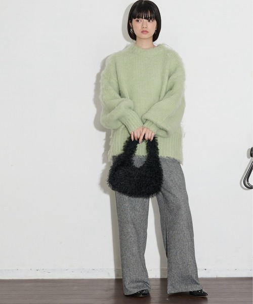 THE YOn（ザヨン）の「ワンハンドルフリンジファーミニバッグ（ハンドバッグ・レディース・アイボリー/ブルー/ライム/ブラック・FREE）」の22枚目の写真