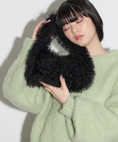 THE YOn（ザヨン）の「ワンハンドルフリンジファーミニバッグ（ハンドバッグ・レディース・アイボリー/ブルー/ライム/ブラック・FREE）」の20枚目の写真