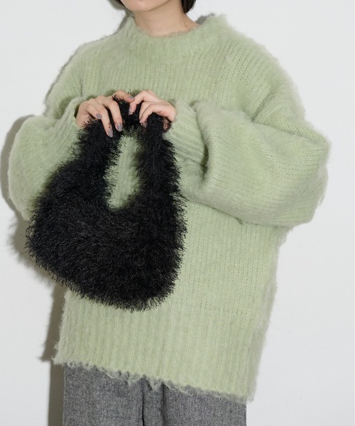 THE YOn（ザヨン）の「ワンハンドルフリンジファーミニバッグ（ハンドバッグ・レディース・アイボリー/ブルー/ライム/ブラック・FREE）」の19枚目の写真