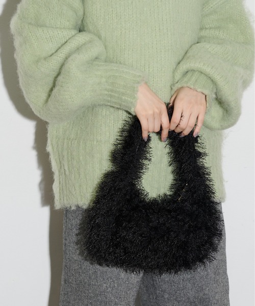 THE YOn（ザヨン）の「ワンハンドルフリンジファーミニバッグ（ハンドバッグ・レディース・アイボリー/ブルー/ライム/ブラック・FREE）」の21枚目の写真