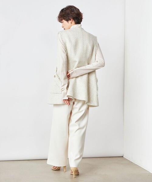 NOLLEY’S（ノーリーズ）の「ラメ天竺シアーハイネックプルオーバーカットソー（Tシャツ/カットソー・レディース・ゴールド/シルバー・38）」の7枚目の写真