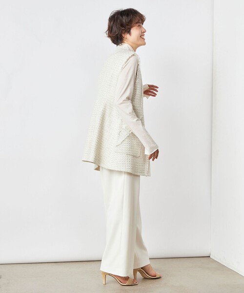 NOLLEY’S（ノーリーズ）の「ラメ天竺シアーハイネックプルオーバーカットソー（Tシャツ/カットソー・レディース・ゴールド/シルバー・38）」の9枚目の写真