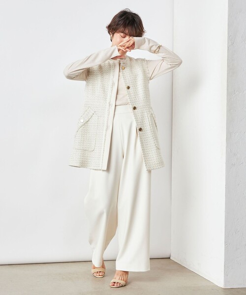 NOLLEY’S（ノーリーズ）の「ラメ天竺シアーハイネックプルオーバーカットソー（Tシャツ/カットソー・レディース・ゴールド/シルバー・38）」の11枚目の写真