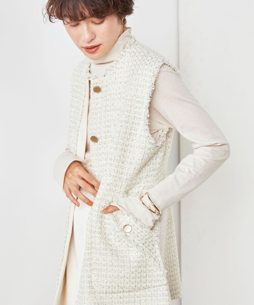 NOLLEY’S（ノーリーズ）の「ラメ天竺シアーハイネックプルオーバーカットソー（Tシャツ/カットソー・レディース・ゴールド/シルバー・38）」の15枚目の写真