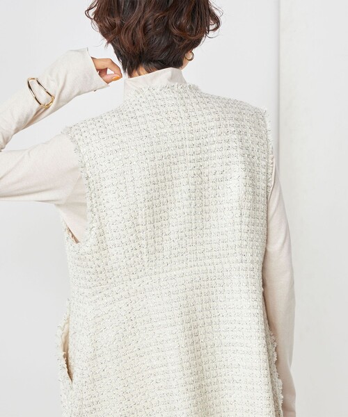 NOLLEY’S（ノーリーズ）の「ラメ天竺シアーハイネックプルオーバーカットソー（Tシャツ/カットソー・レディース・ゴールド/シルバー・38）」の17枚目の写真