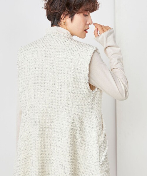 NOLLEY’S（ノーリーズ）の「ラメ天竺シアーハイネックプルオーバーカットソー（Tシャツ/カットソー・レディース・ゴールド/シルバー・38）」の18枚目の写真