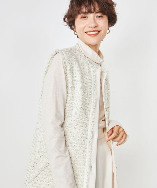 NOLLEY’S（ノーリーズ）の「ラメ天竺シアーハイネックプルオーバーカットソー（Tシャツ/カットソー・レディース・ゴールド/シルバー・38）」の21枚目の写真