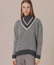 MACKINTOSH LONDON | スノーミックスVネックニットプルオーバー(ニット/セーター)