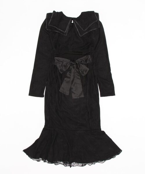 Ank Rouge（アンクルージュ）の「レースセーラーカラーワンピース（ワンピース・レディース・ピンク/ブラック/ブルー・M）」の4枚目の写真