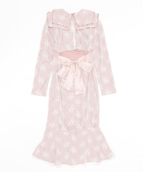 Ank Rouge（アンクルージュ）の「レースセーラーカラーワンピース（ワンピース・レディース・ピンク/ブラック/ブルー・M）」の6枚目の写真