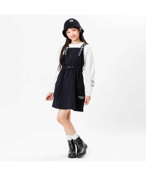 algy(アルジー)の「カーゴワンピ&トレーナーセット(ワンピース・キッズ・インディゴブルー/ブラック・X-SMALL/MEDIUM/SMALL/XX-SMALL)」の3枚目の写真