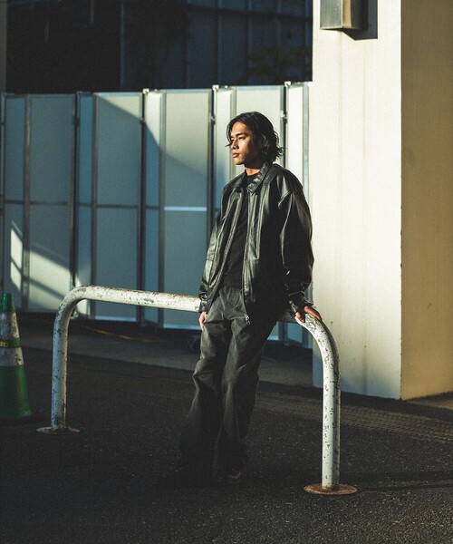 ワイドフィット 4ポケット レザー ブルゾン（ブルゾン）｜BEAMS