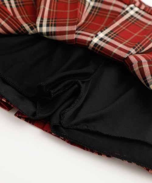 URBAN CHERRY(アーバンチェリー)の「グレンチェック柄プリーツスカート(スカート・キッズ・レッド・110cm/120cm/130cm/140cm/150cm)」の8枚目の写真