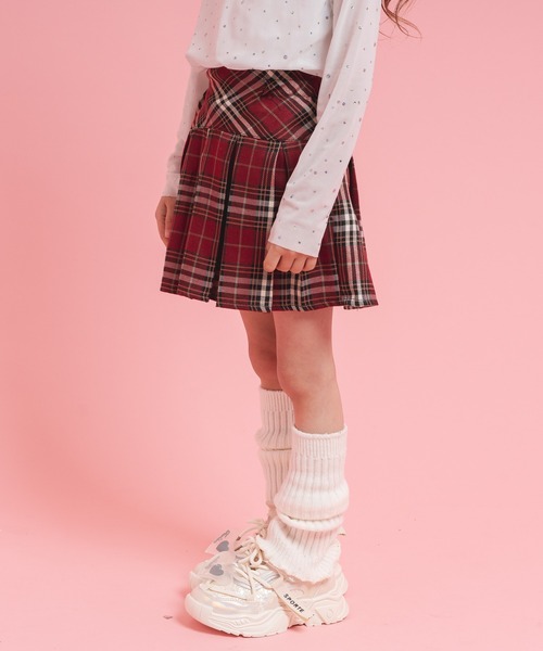 URBAN CHERRY(アーバンチェリー)の「グレンチェック柄プリーツスカート(スカート・キッズ・レッド・110cm/120cm/130cm/140cm/150cm)」の13枚目の写真