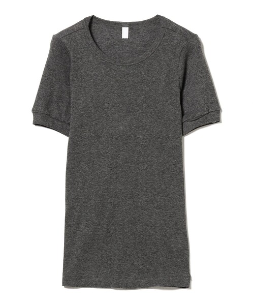 homspun（ホームスパン）の「homspun / 半袖プルオーバー Tシャツ（Tシャツ/カットソー・レディース・ブラック/チャコールグレー/ホワイト・ONE SIZE）」の3枚目の写真