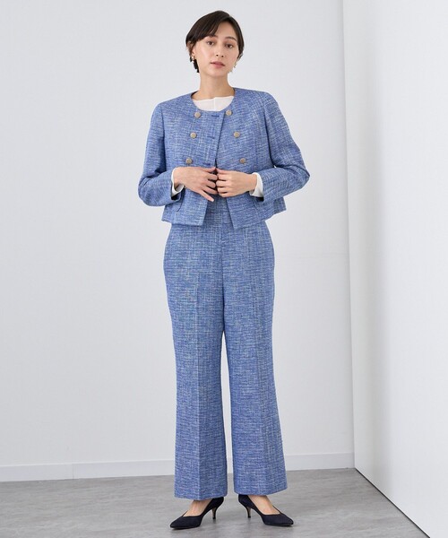 ANAYI（アナイ）の「メランジツイードノーカラー ジャケット（ノー