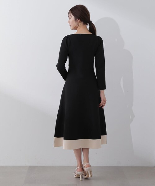 PROPORTION BODY DRESSING(プロポーションボディドレッシング)の「バイカラーニットワンピース / 1214140108(ワンピース・レディース・ブラック/オフホワイト・MEDIUM/SMALL)」の14枚目の写真
