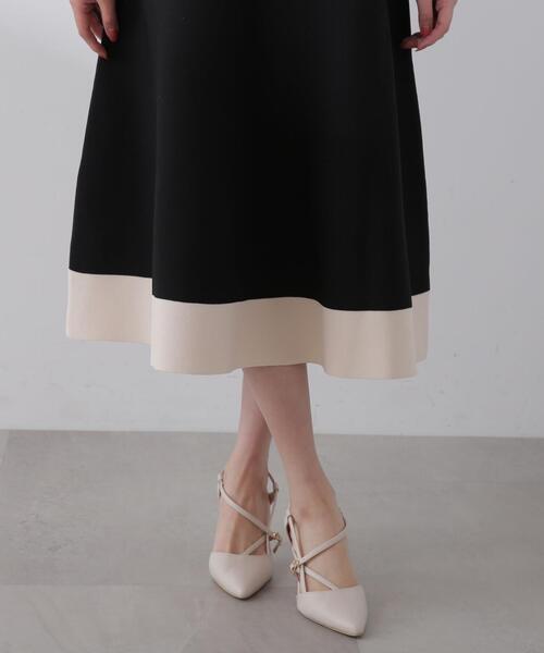 PROPORTION BODY DRESSING(プロポーションボディドレッシング)の「バイカラーニットワンピース / 1214140108(ワンピース・レディース・ブラック/オフホワイト・MEDIUM/SMALL)」の15枚目の写真