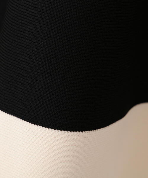 PROPORTION BODY DRESSING(プロポーションボディドレッシング)の「バイカラーニットワンピース / 1214140108(ワンピース・レディース・ブラック/オフホワイト・MEDIUM/SMALL)」の17枚目の写真