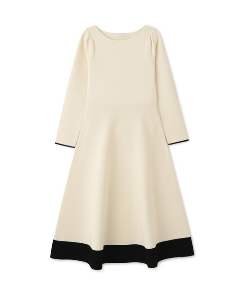 PROPORTION BODY DRESSING(プロポーションボディドレッシング)の「バイカラーニットワンピース / 1214140108(ワンピース・レディース・ブラック/オフホワイト・MEDIUM/SMALL)」の18枚目の写真